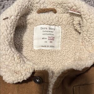 Zara Baby Brown Jacket with Cream Lining
